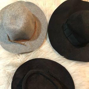 Hat Haul! One grey and two black floppy hats!
